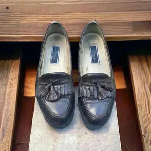 Bragano.by Cole Haan Vintage Italian Leather Brown Shawl Tassel Loafers 9.5M